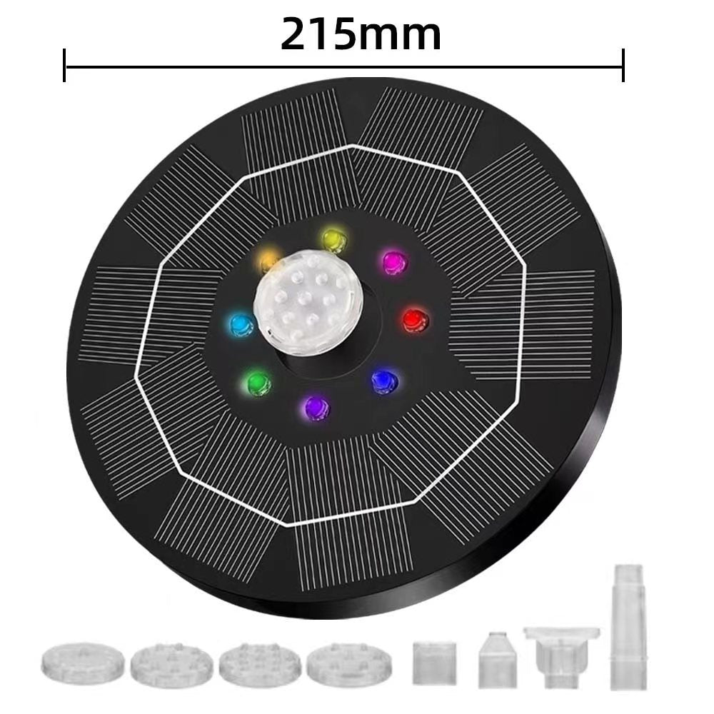 Solar Powered Floating Fountain Pump with LED Lights | Eco-Friendly Decoration