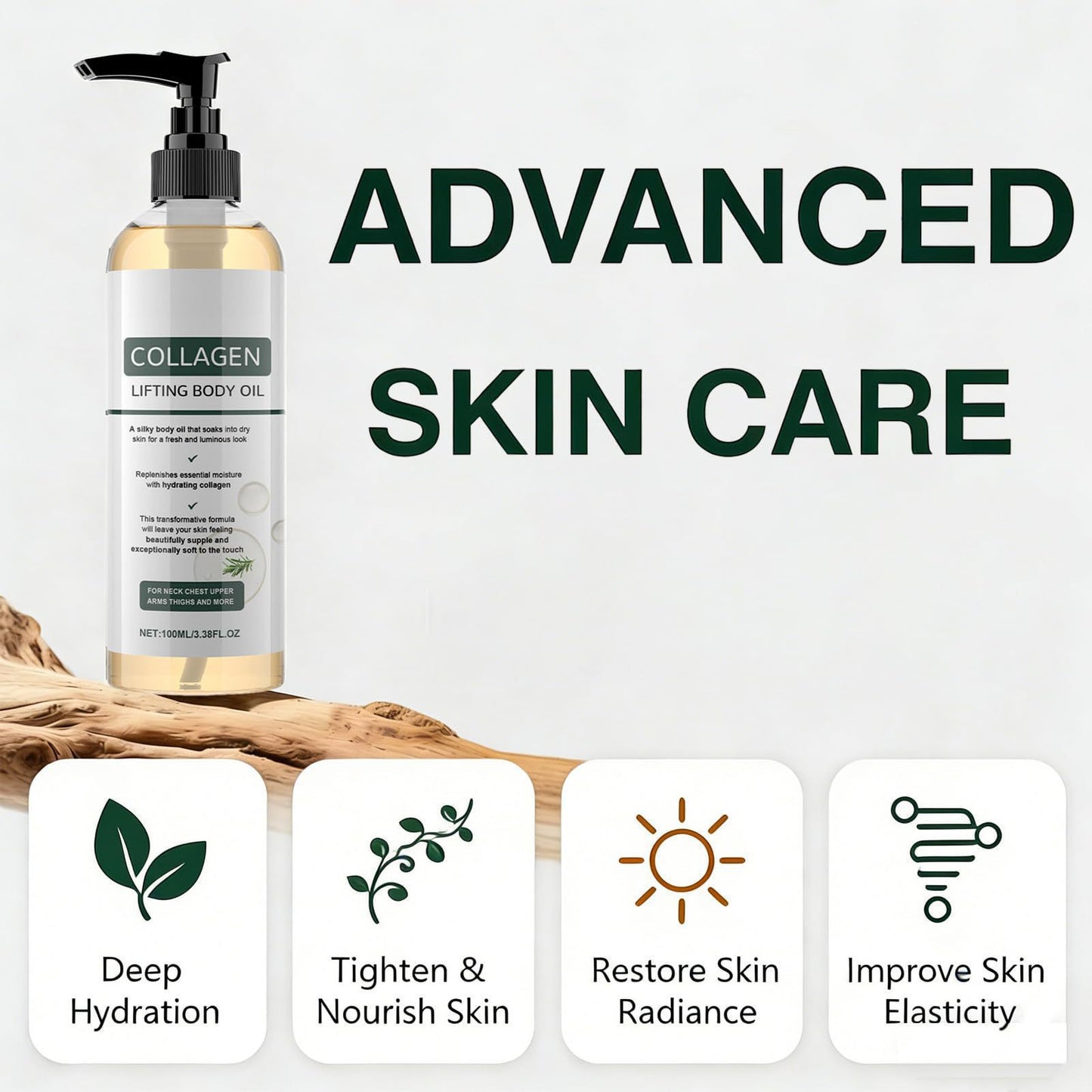 Collagen Lifting Body Oil | Enhance Skin Elasticity & Brightness