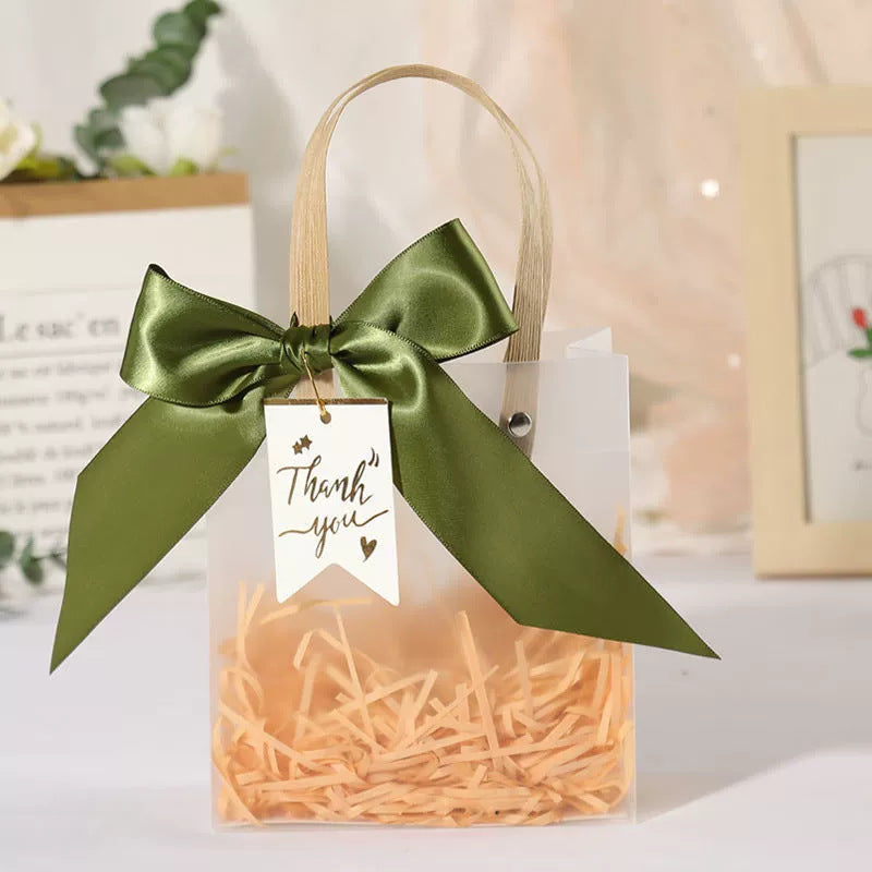 Frosted Transparent Gift Handbag | Elegant & Customizable Packaging