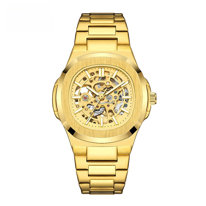 Luminous Double-Sided Hollow Men's Watch | Elegant Automatic Timepiece