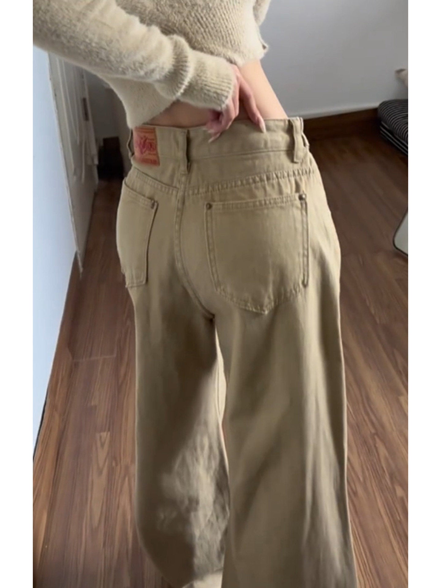 Embroidered Adjustable Washed Denim Pants | Versatile Fashion Choice