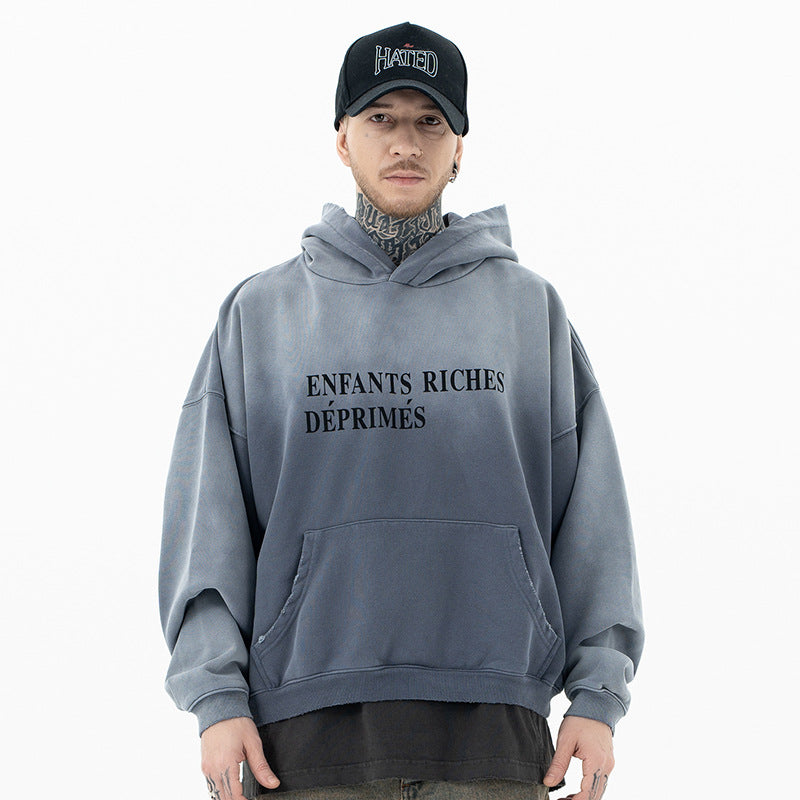 Gradient Fleece Hooded Sweatshirt | Stylish & Cozy Casual Wear