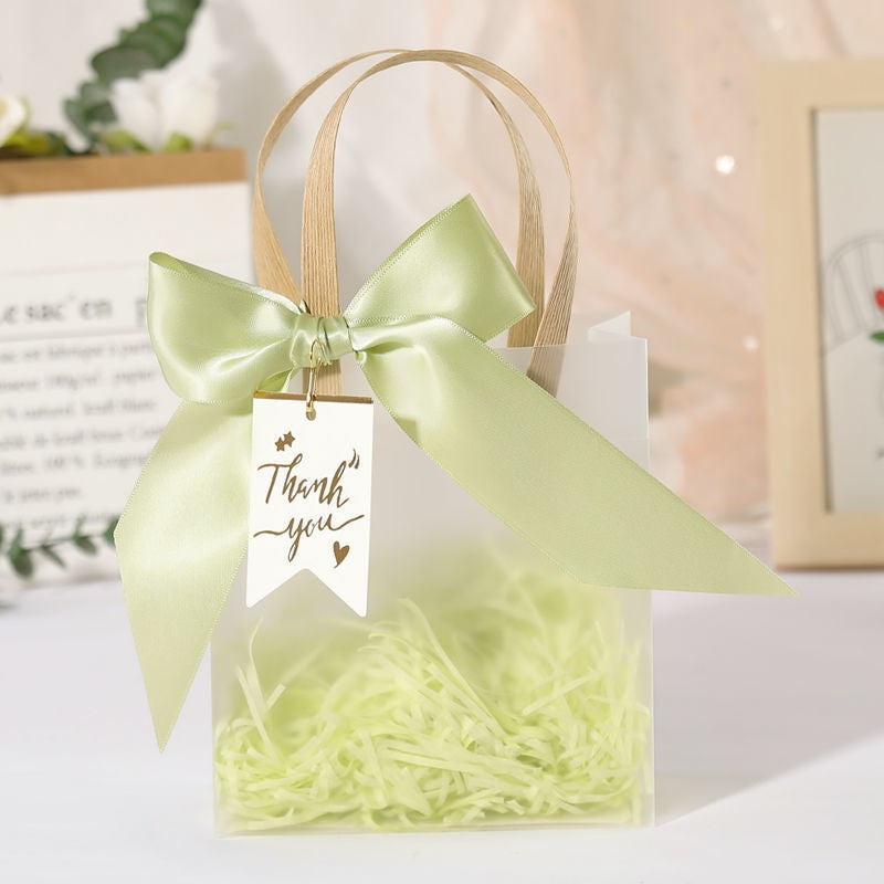 Frosted Transparent Gift Handbag | Elegant & Customizable Packaging