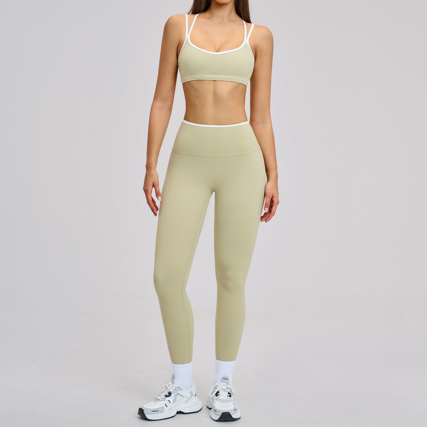 Color Blocked Edge Sports Yoga Clothing | Stylish Activewear Set