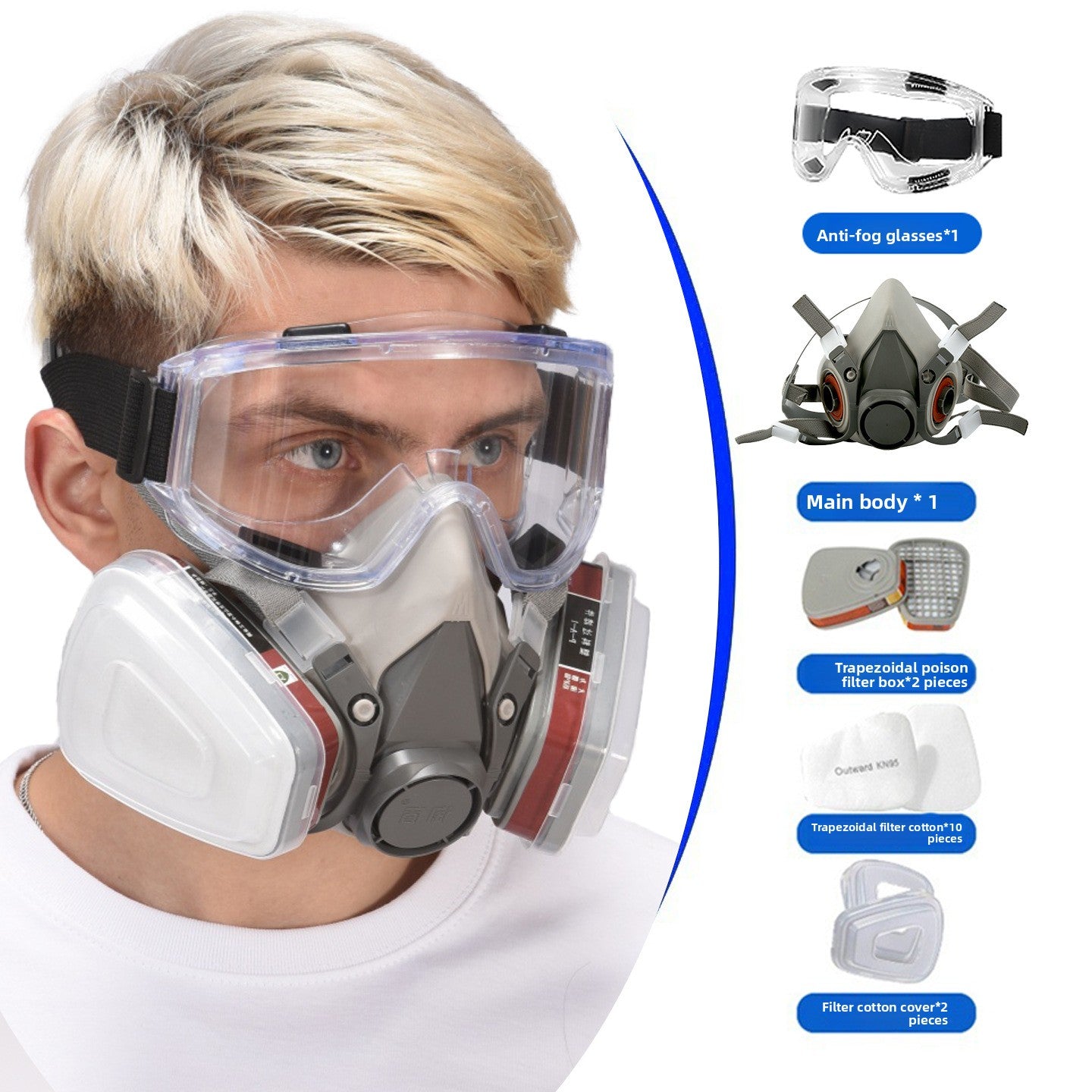 Silicone Gas Mask for Maximum Toxic Fume Protection