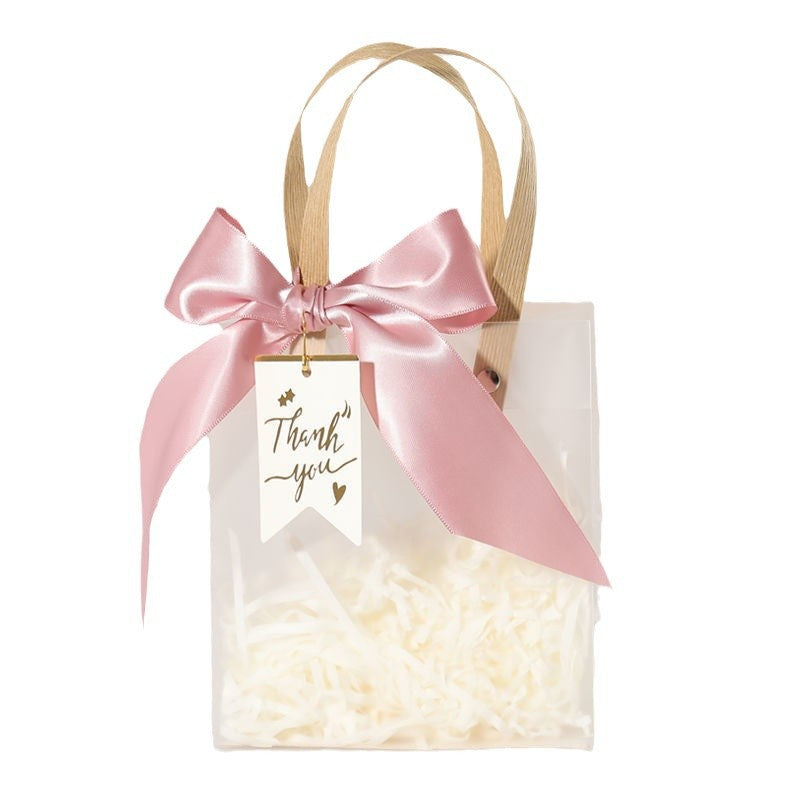 Frosted Transparent Gift Handbag | Elegant & Customizable Packaging