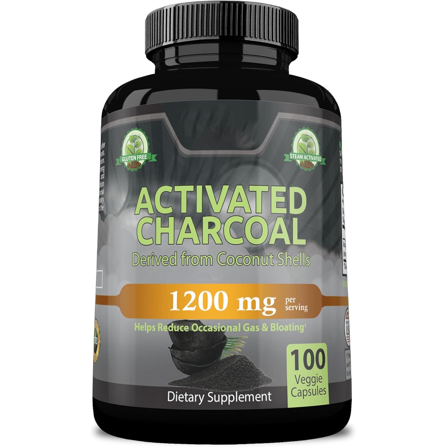 Detox Coconut Charcoal Capsules | Natural Digestive Supplement