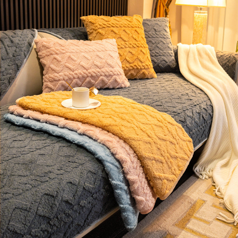 Soft Plush Sofa Cushion Cover | Stylish and Comfortable Protection