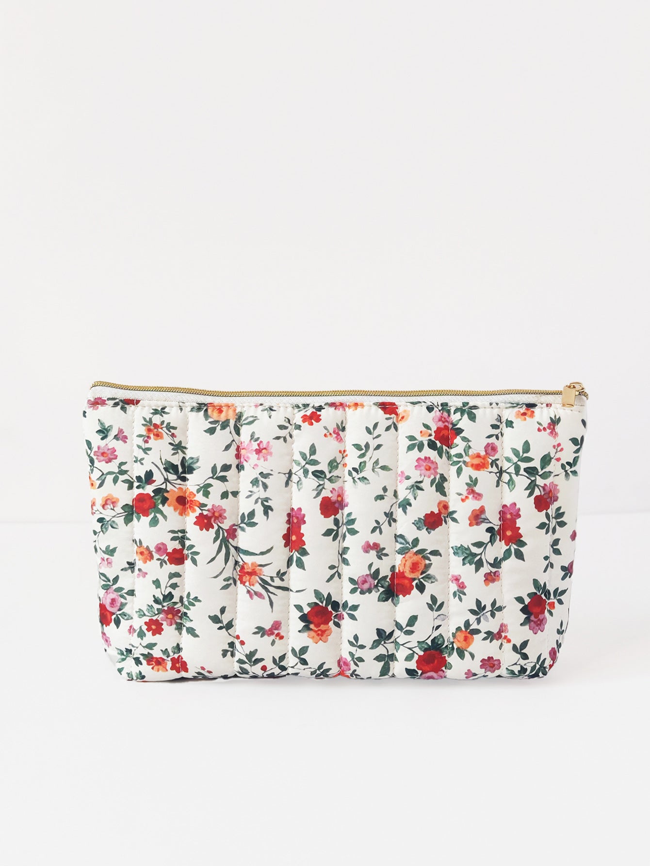 Floral Fabric Cosmetic Bag | Chic Storage Solution for Beauty Essentials