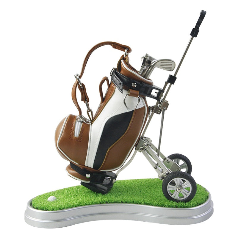 Golf Bag Inspired Pen Holder | Stylish Desktop Organizer
