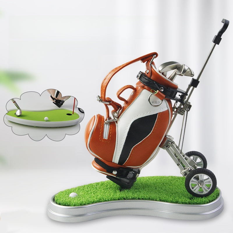 Golf Bag Inspired Pen Holder | Stylish Desktop Organizer