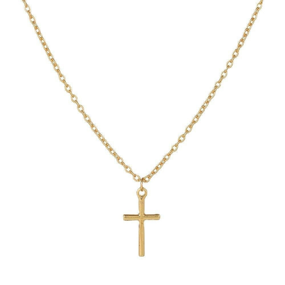 Gold Plated Cross Pendant Necklace | Elegant Faith Jewelry