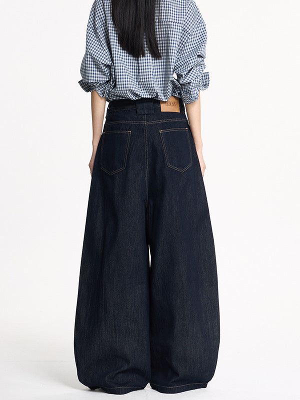 Retro Wide-Leg Denim Jeans | Unisex Vintage Style