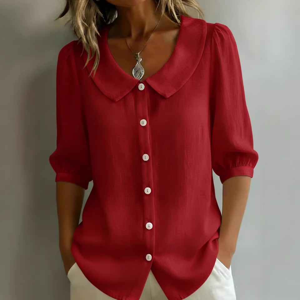 Stylish Linen Short-Sleeve Shirt for Effortless Warm Weather Fashion