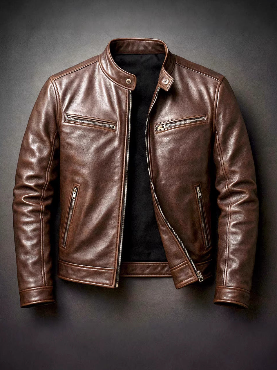 Men's PU Leather Biker Jacket | Stylish Windproof Outerwear