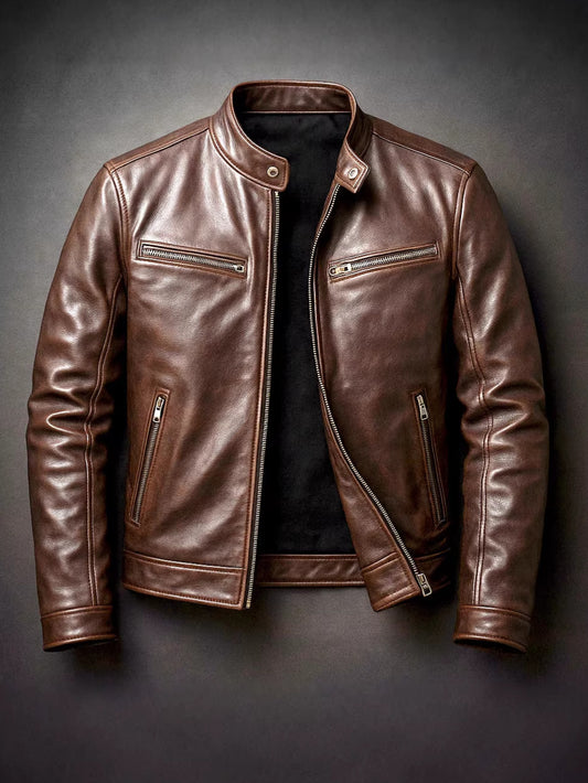 Men's PU Leather Biker Jacket | Stylish Windproof Outerwear