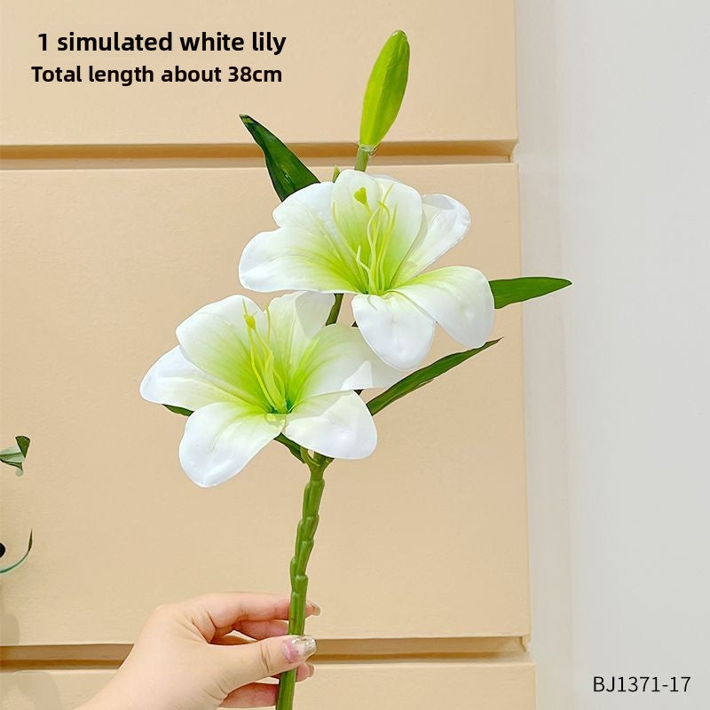 Artificial Lily Flowers with Elegant Ceramic Vase | Home Decor