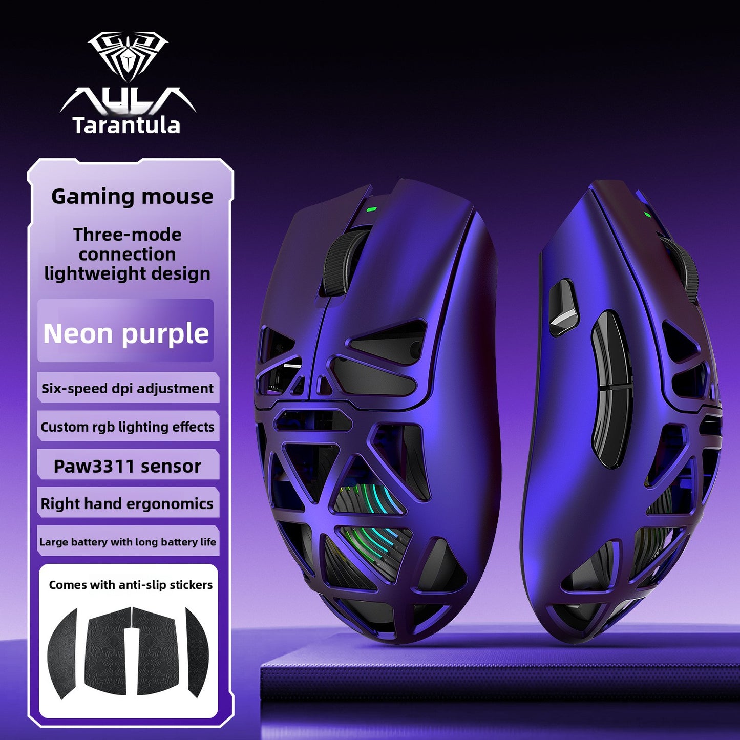 Tri-Mode Wireless Gaming Mouse | Lightweight High Precision Performance