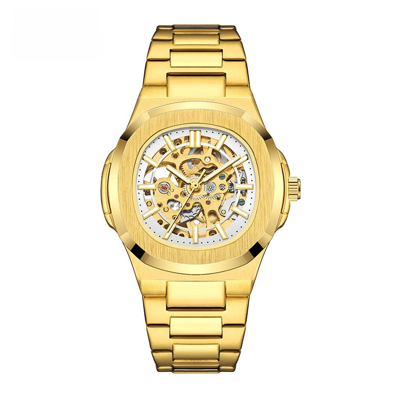 Luminous Double-Sided Hollow Men's Watch | Elegant Automatic Timepiece