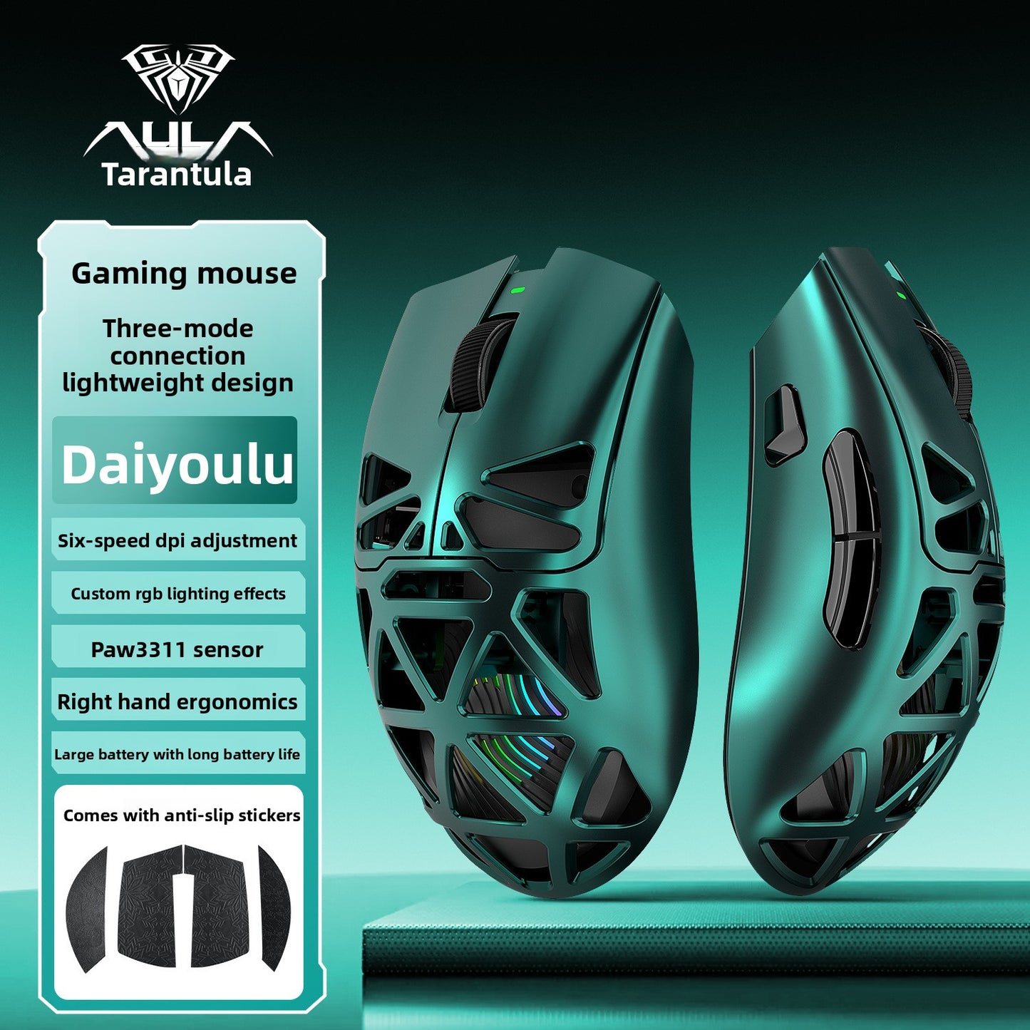 Tri-Mode Wireless Gaming Mouse | Lightweight High Precision Performance