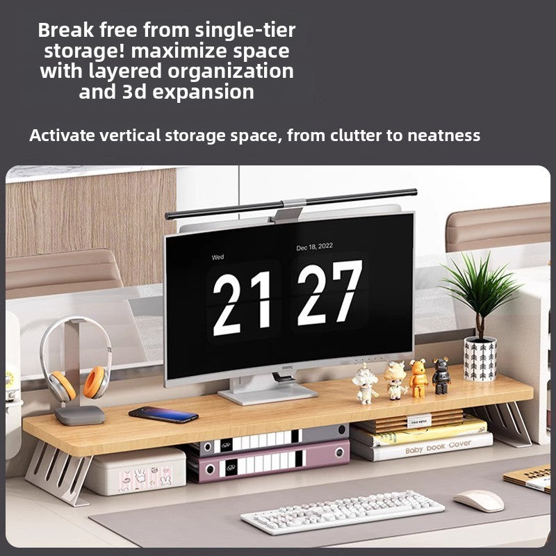 Desktop Storage Rack with Elevated Base | Versatile Organizing Solution