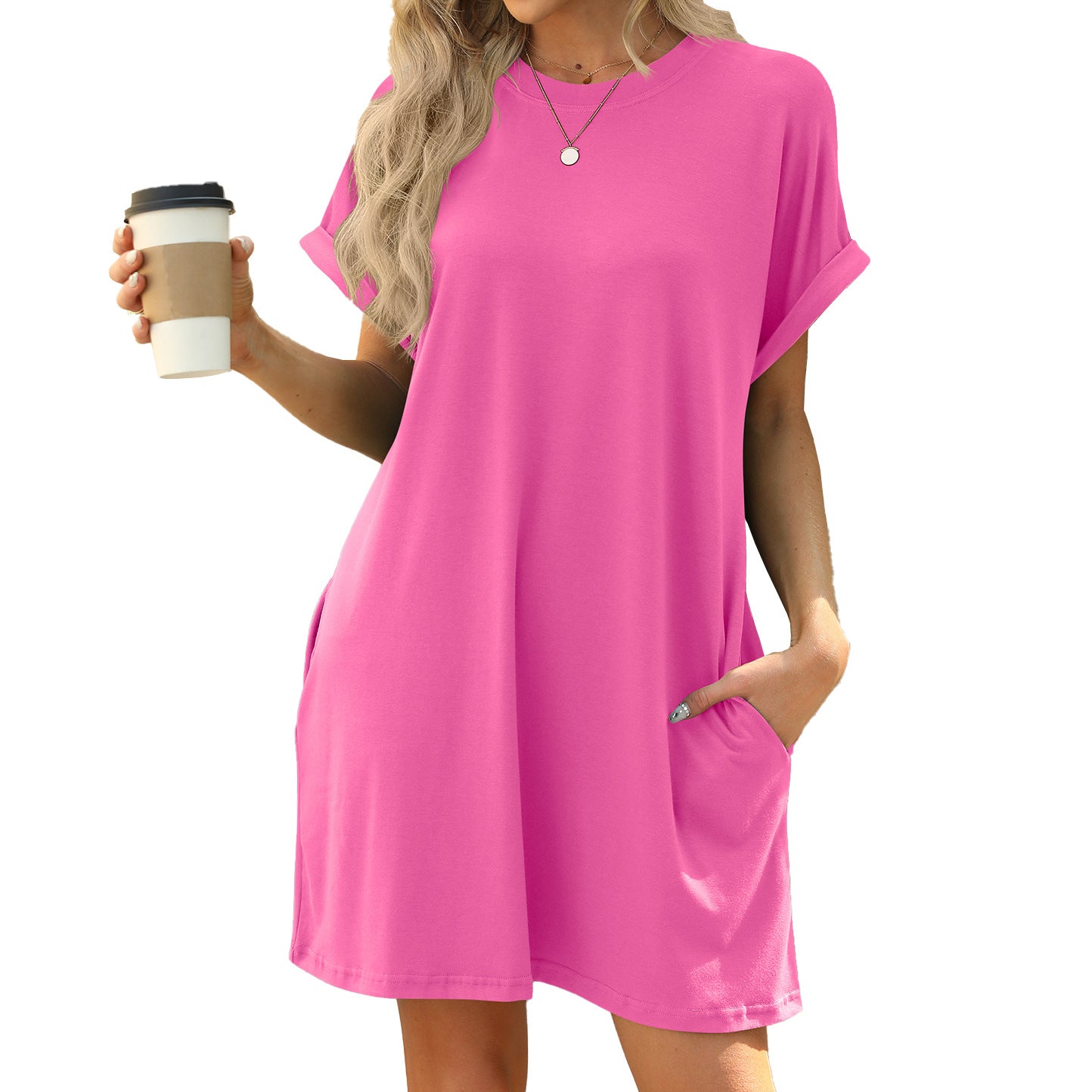 Women's Loose Fit Short Sleeve Dress | Comfortable & Stylish