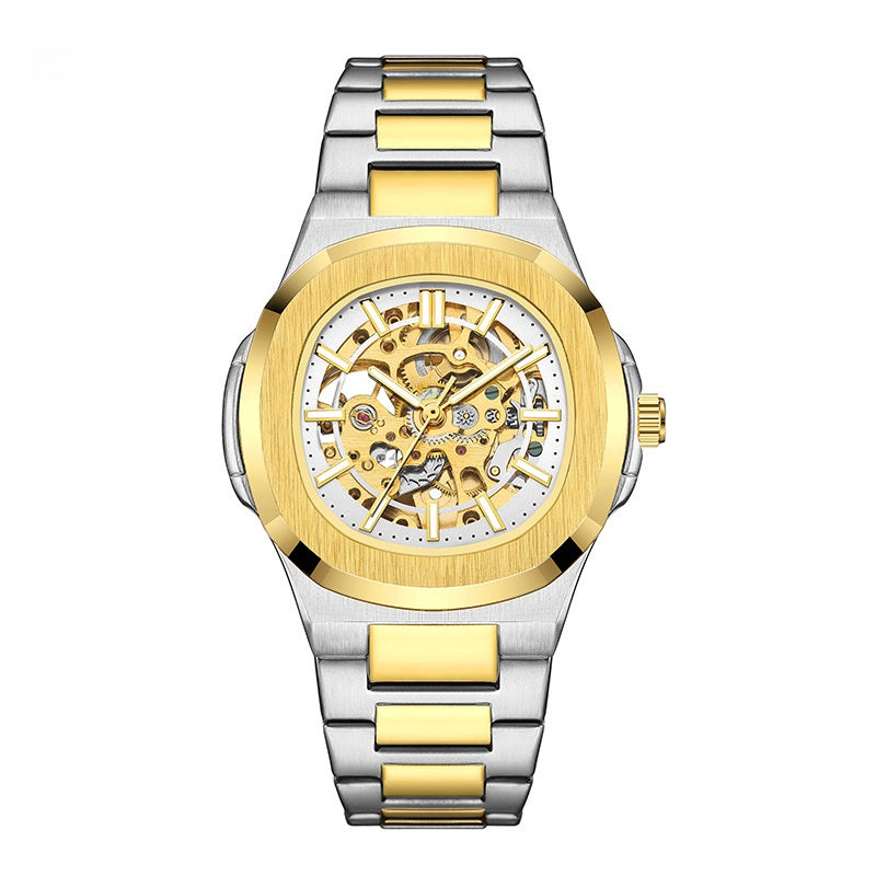 Luminous Double-Sided Hollow Men's Watch | Elegant Automatic Timepiece