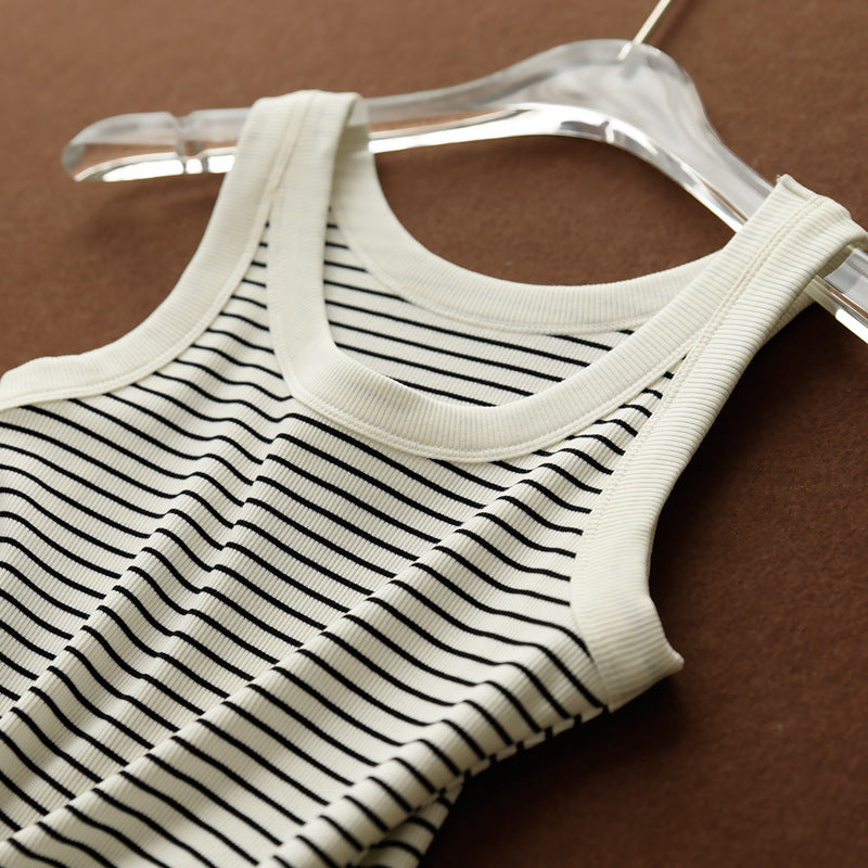 Pure Cotton Striped Camisole Top for Women | All-Season Comfort