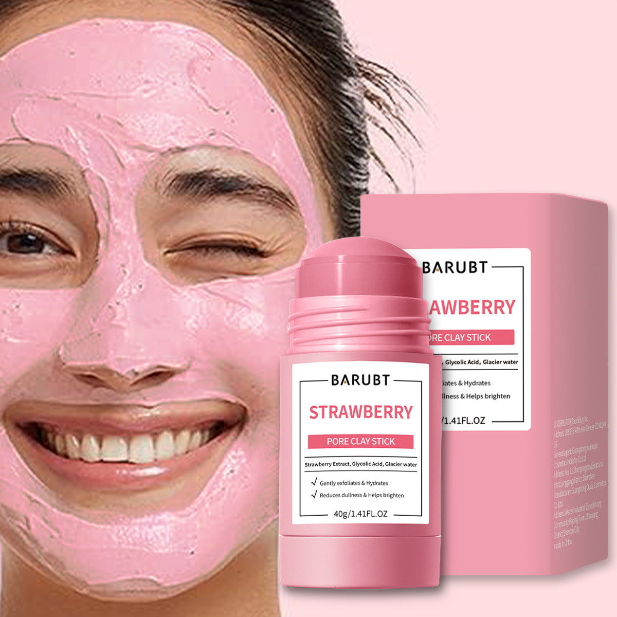 Strawberry Puree Mask Stick | Deep Cleansing Skin Care