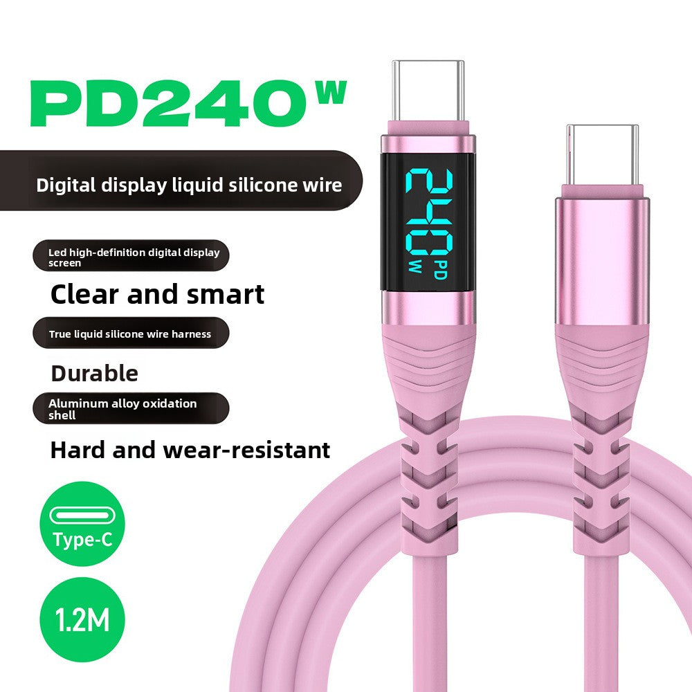 240W Digital Display Fast Charging Type-C Data Cable