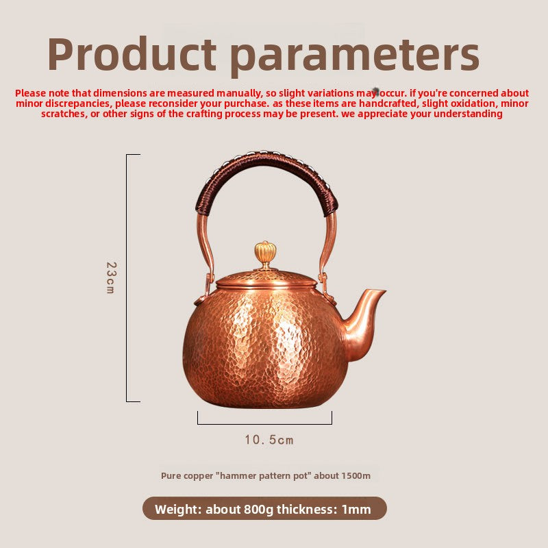 Handmade Hammered Copper Teapot | Elegant Tea Brewing Experience