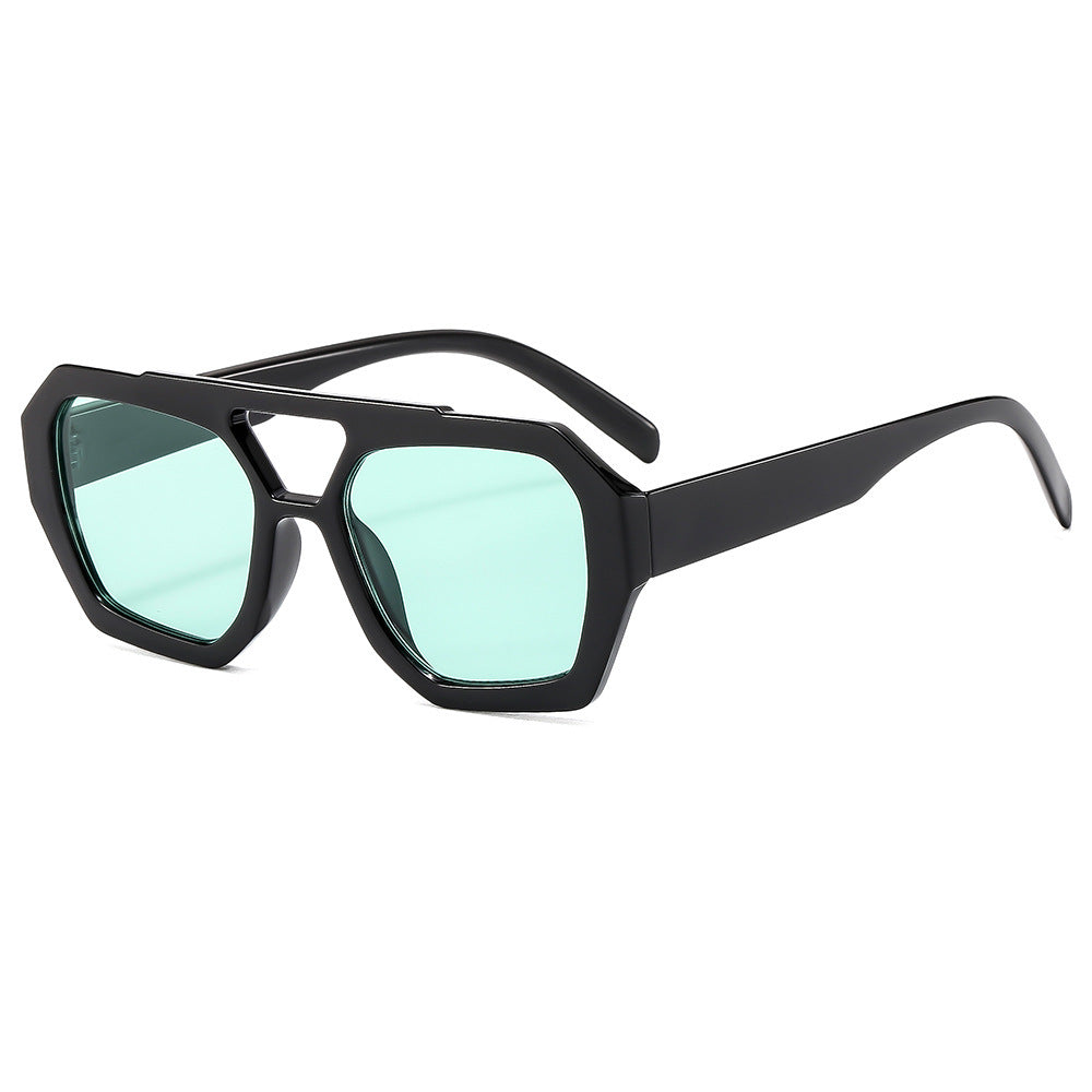 Retro Polygonal Sunglasses | Stylish Vintage Frames with UV Protection