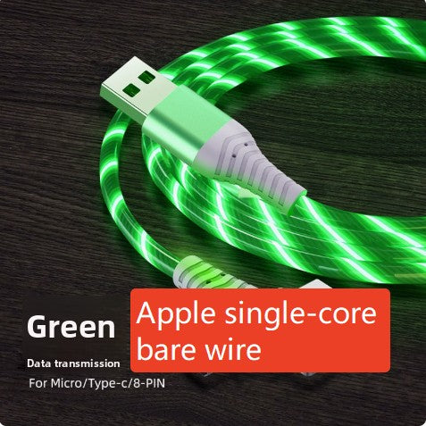 Rotating Multi-Head USB Fast Charging Cable with LED Light