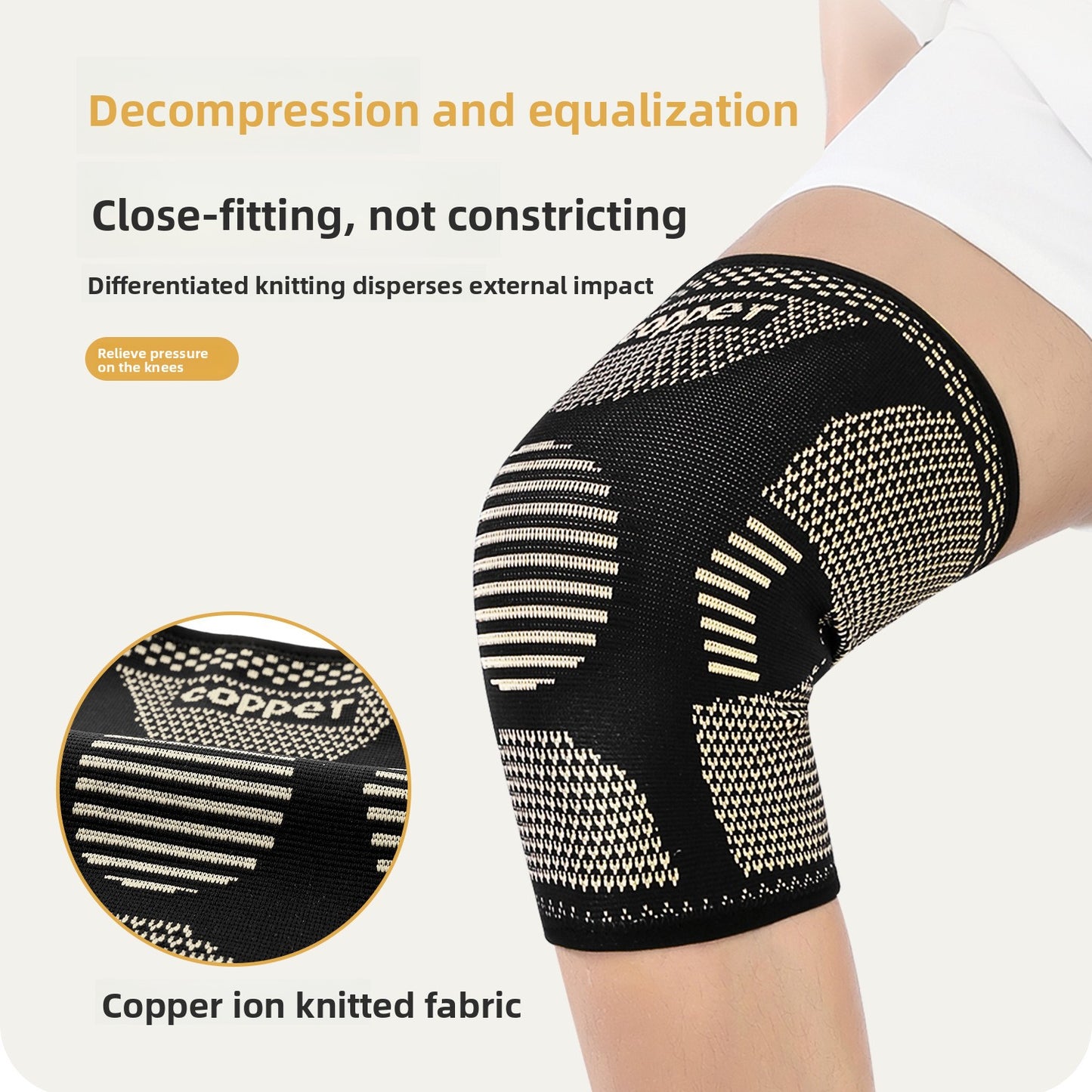 Breathable Copper Ion Knee Brace | Ultimate Support & Comfort