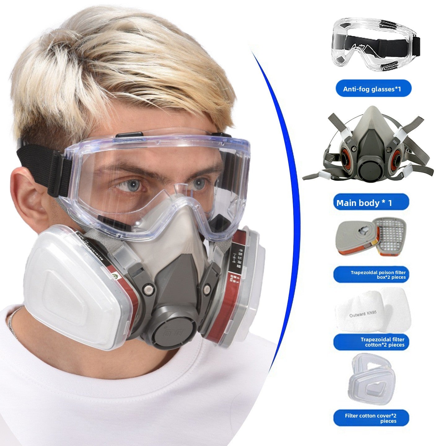 Silicone Gas Mask for Maximum Toxic Fume Protection