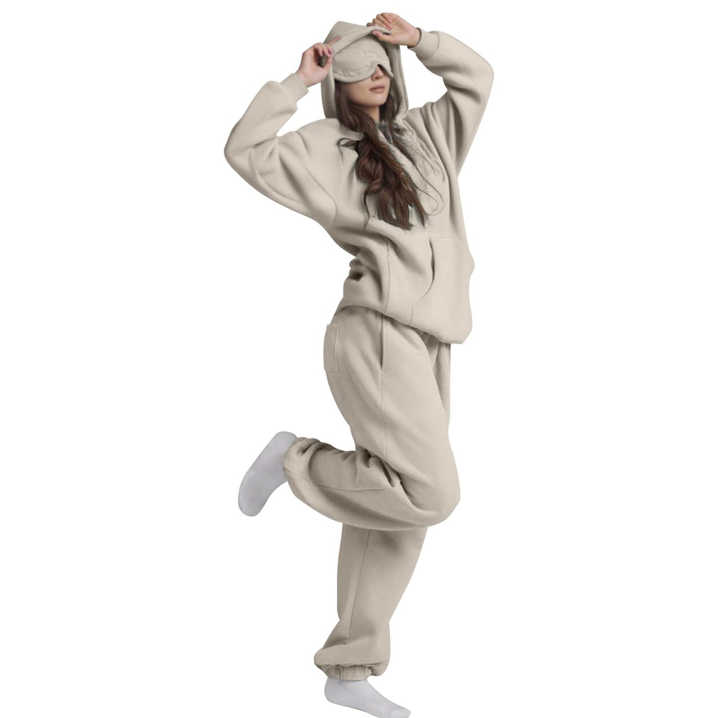 Cozy Women's Hoodie with Built-in Eye Mask | Stylish Comfort