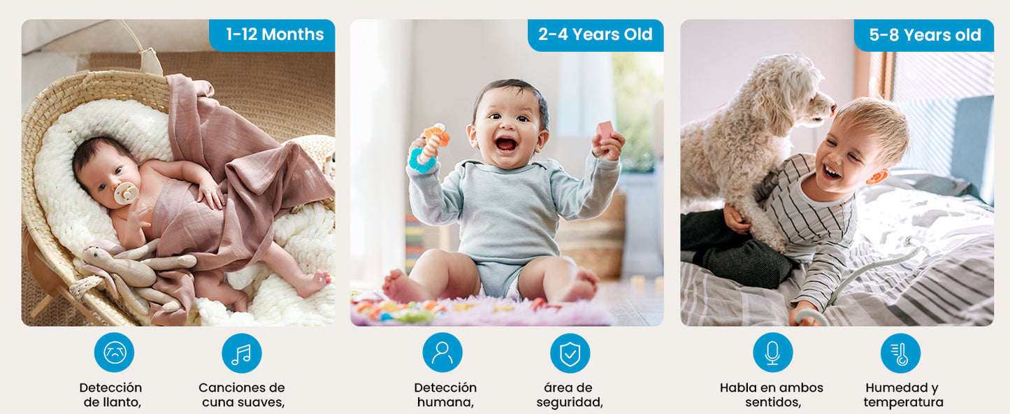 360° PTZ Baby Surveillance Camera | 2K HD Baby Monitor