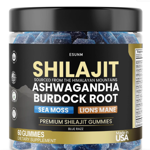 Shilajit and Ashwagandha Gummies | Daily Stress Relief Supplement