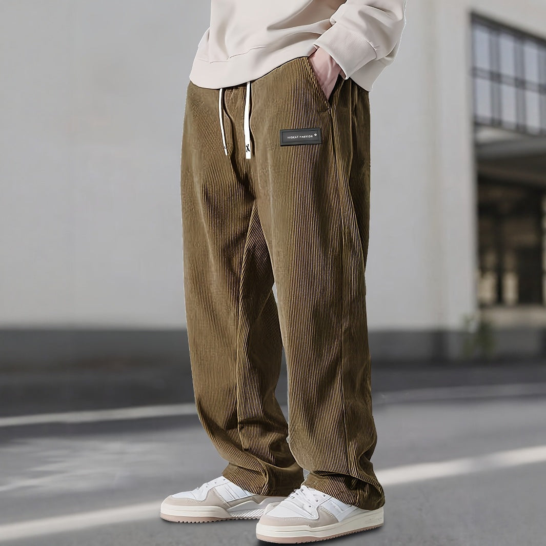 Men's Straight Leg Corduroy Casual Pants | Comfortable & Versatile