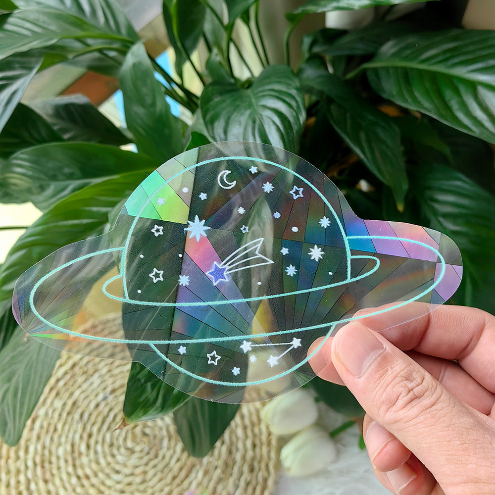 Cosmic Rainbow Prism Window Sticker | Stunning Light Reflection Decor