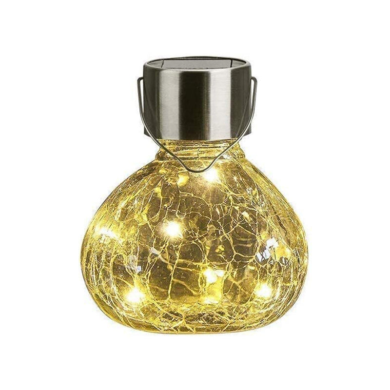 Solar Crack Glass Light | Eco-Friendly Outdoor Décor