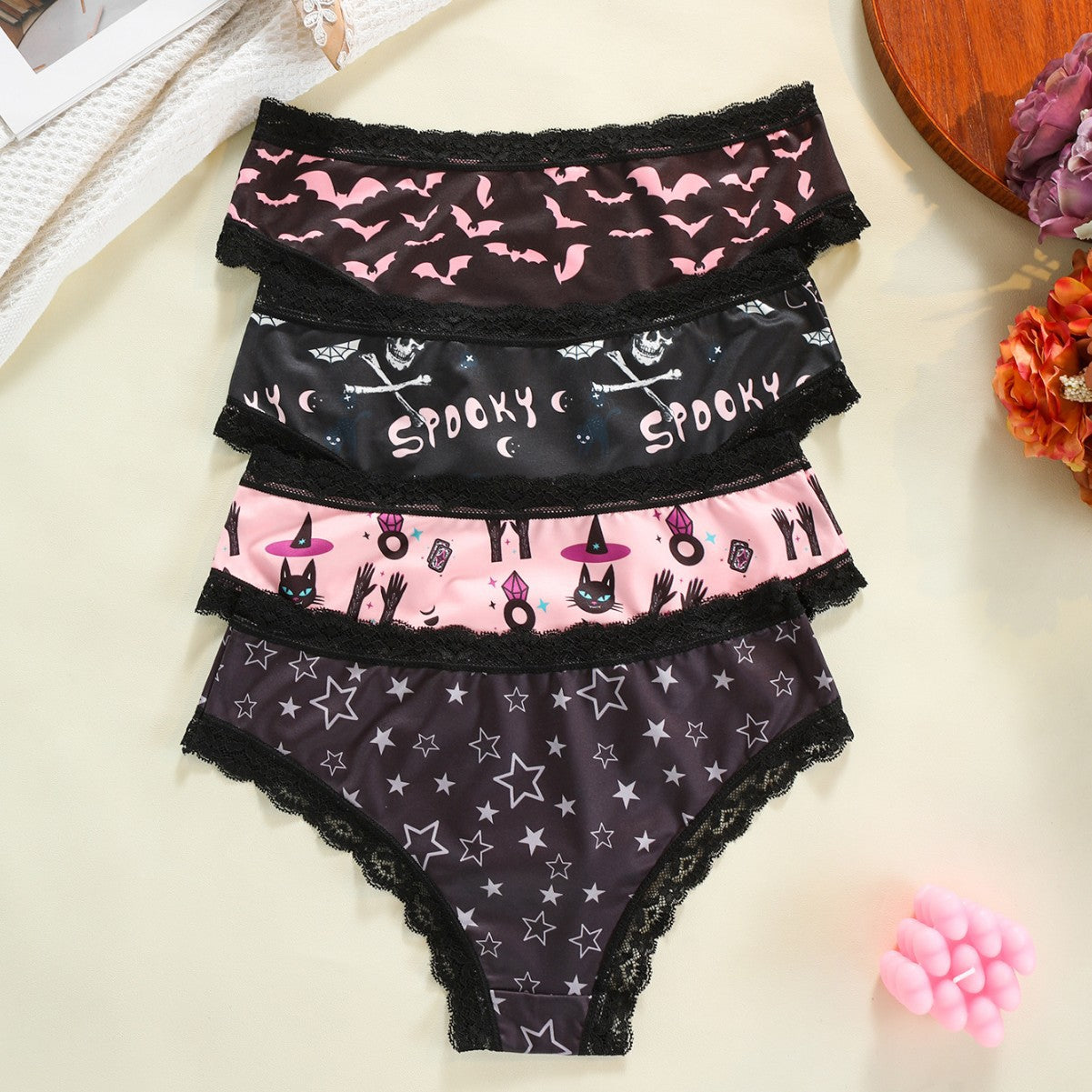 Gothic Style Lace Girl's Underwear | Unique Feminine Comfort