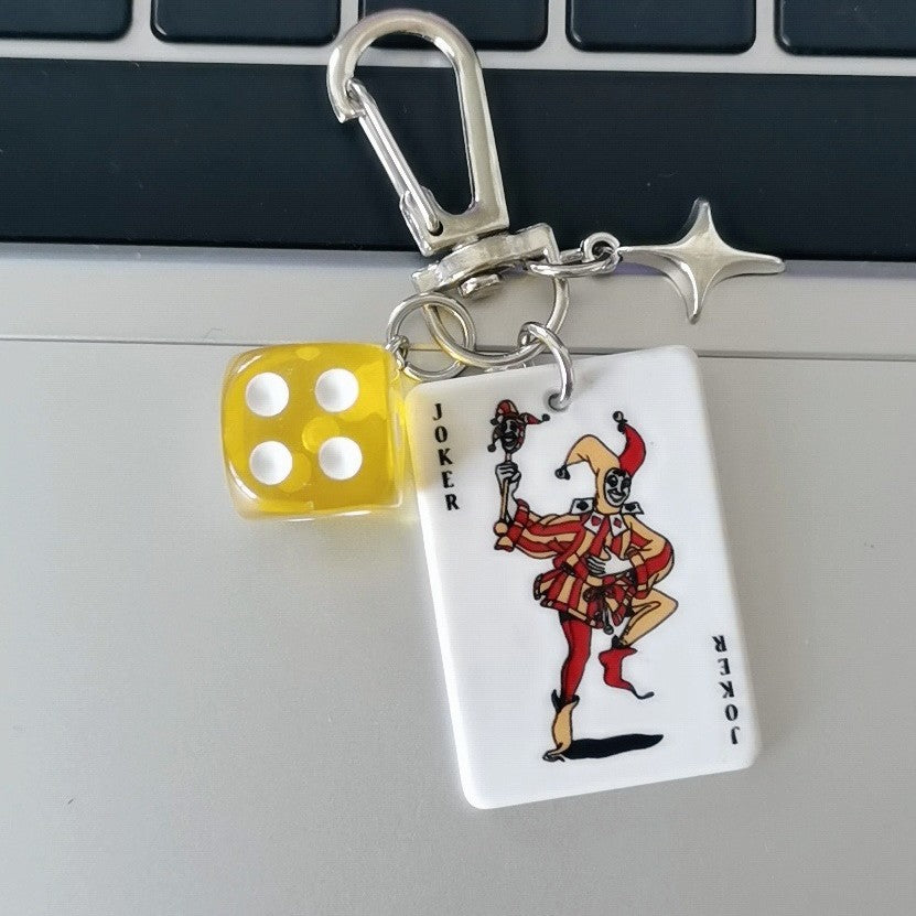 Poker Dice Metal Keychain Pendant | Fun and Unique Accessory