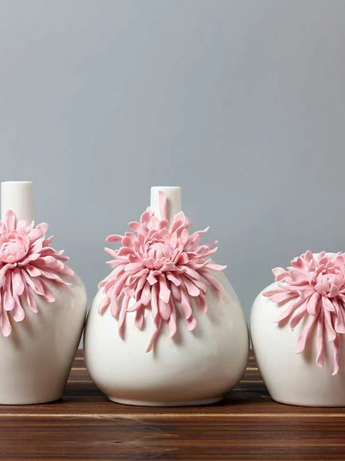 Elegant Embossed Flower Vase | Premium White Porcelain Décor
