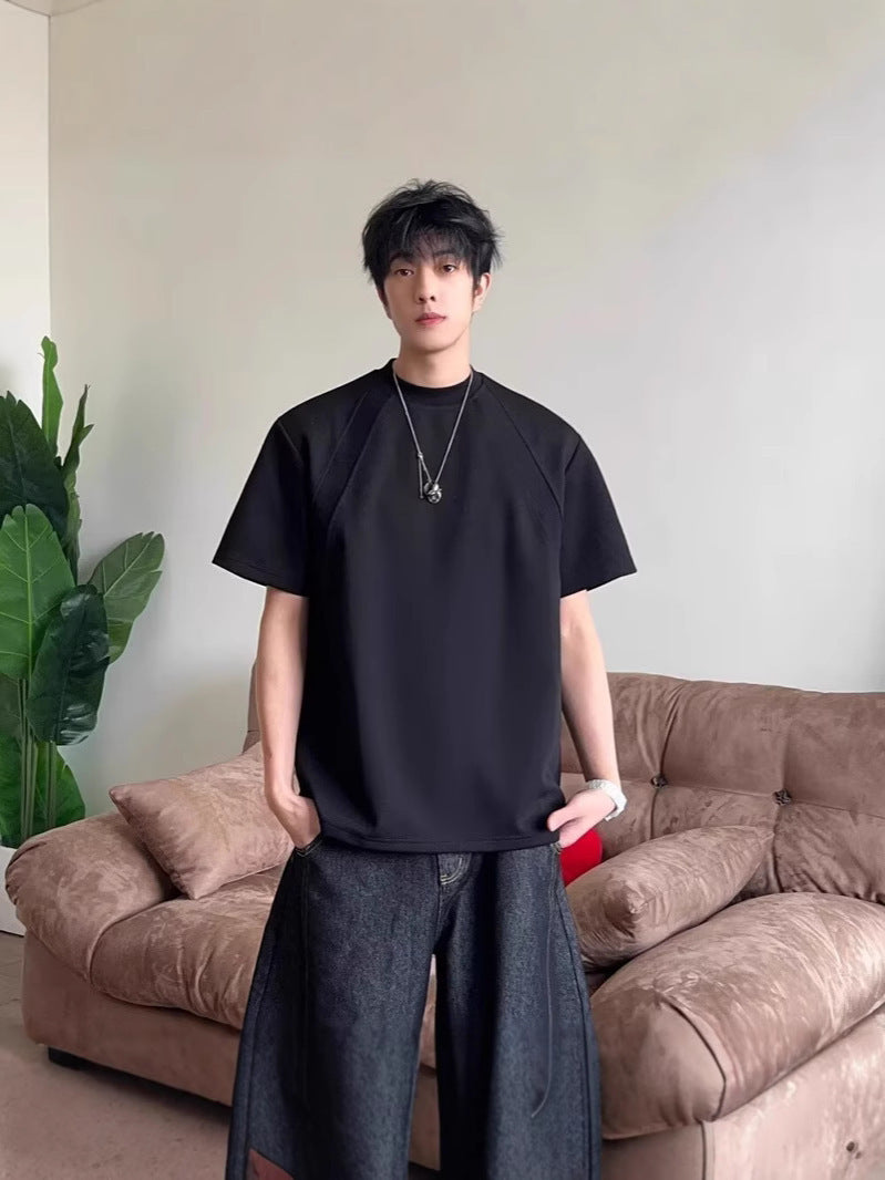 Men's Boxy Fit Short Sleeve Cotton T-Shirt | Stylish Summer Comfort