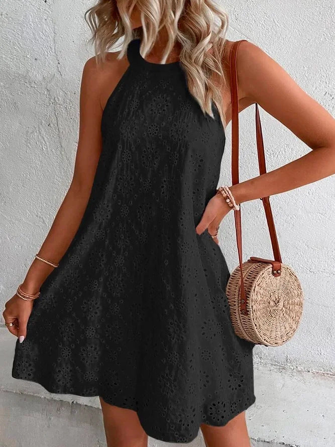 Women's Lace Halter Sundress | Elegant Summer Dress