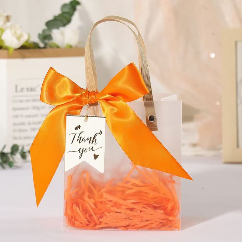 Frosted Transparent Gift Handbag | Elegant & Customizable Packaging