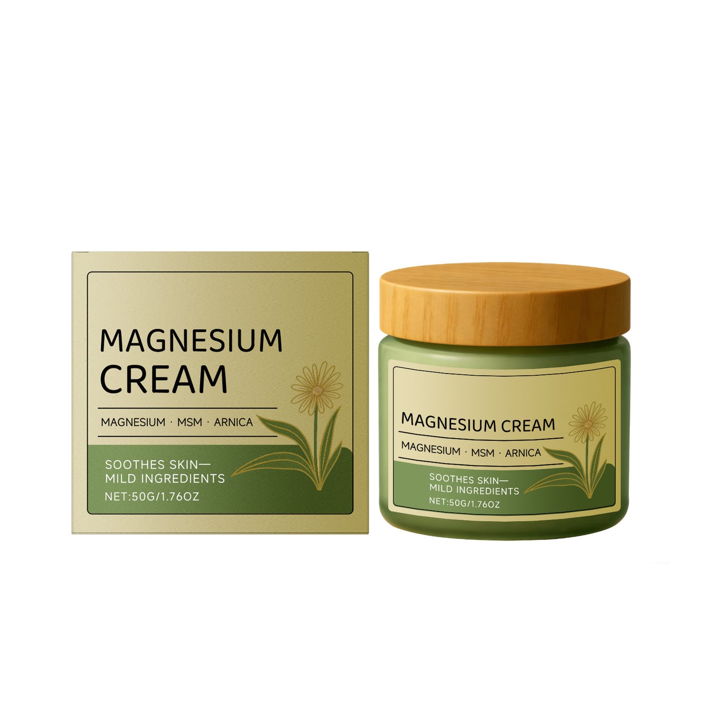 Plant Extract Soothing Massage Cream for Gentle Care of Wrist and Knee Skin