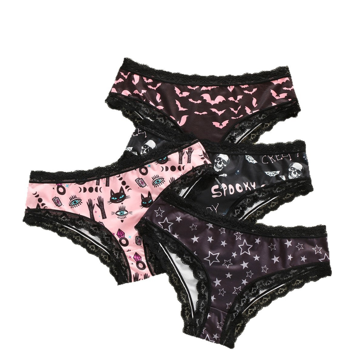 Gothic Style Lace Girl's Underwear | Unique Feminine Comfort