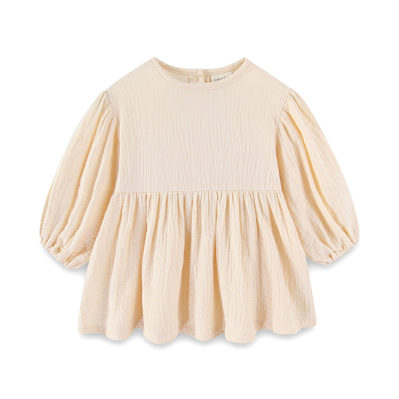 Girls Linen Cotton Princess Dress | Elegant & Comfortable Dress